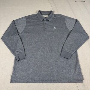 Donald Ross Polo Shirt Mens Medium Gray Long Sleeve Golf Performance